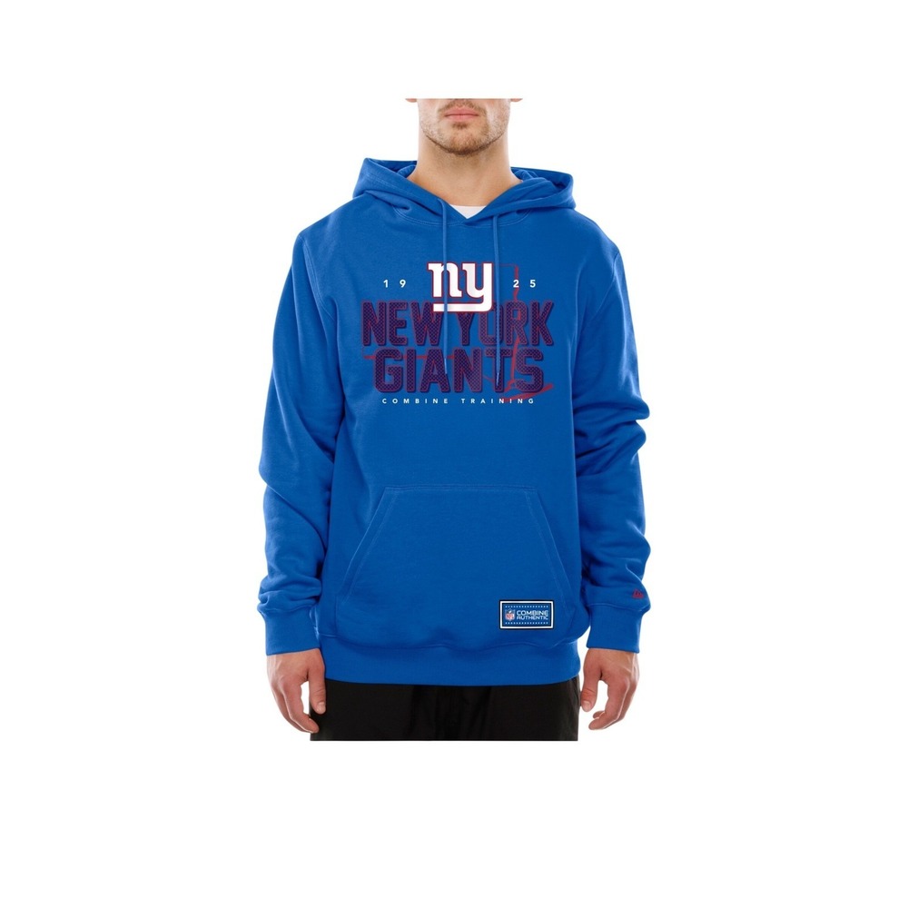 New Era New York Giants NFL Combine Training Hoodie Royal Blue Mens Sweatshirt S